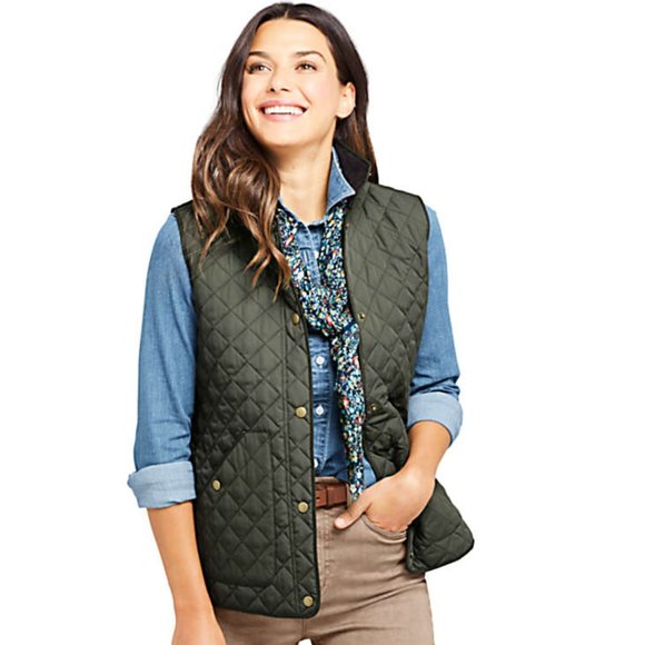 Lands' End Jackets & Blazers - Lands End Women's Insulated Quilted Barn Vest Sz S